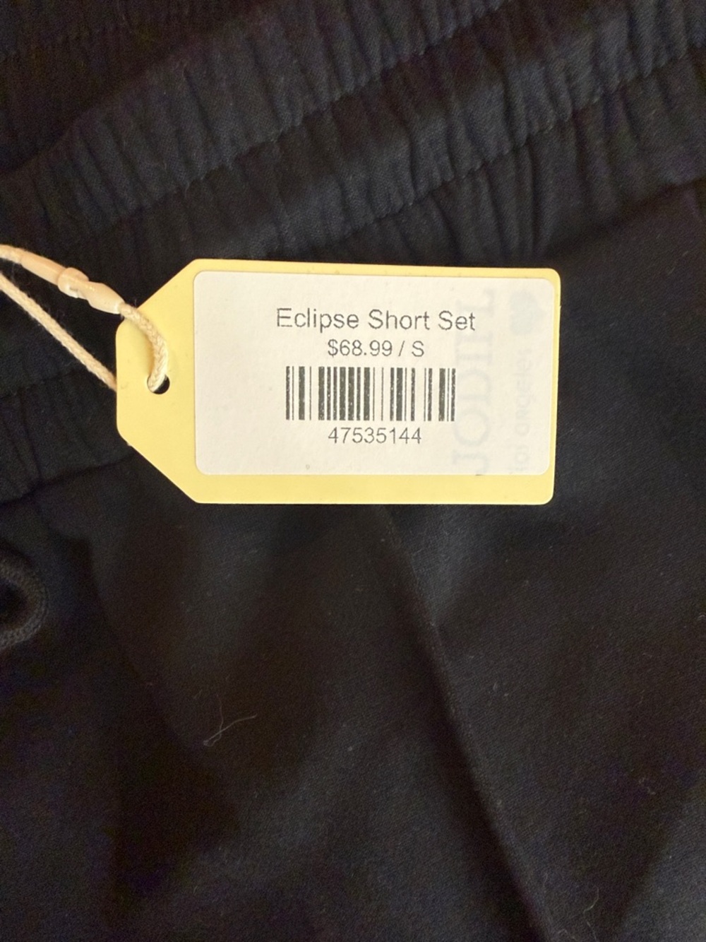 JODIFL Black and White Zip-Front Pullover with matching shorts - Picture 5 of 5